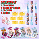 Disney Christmas Crackers Set of 6 with Socks Inside - Frozen - Get Trend