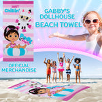 Gabby's Dollhouse Towel for Kids Toddlers Soft Absorbent Bath Shower Swimming Beach Towel 100% Cotton Quick Dry Holiday Essentials 140x70cm - Get Trend