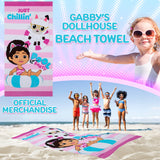 Gabby's Dollhouse Towel for Kids Toddlers Soft Absorbent Bath Shower Swimming Beach Towel 100% Cotton Quick Dry Holiday Essentials 140x70cm - Get Trend
