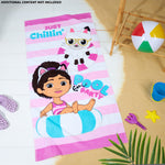 Gabby's Dollhouse Towel for Kids Toddlers Soft Absorbent Bath Shower Swimming Beach Towel 100% Cotton Quick Dry Holiday Essentials 140x70cm - Get Trend