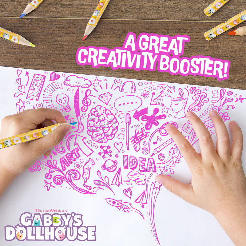Gabby's Dollhouse Colouring Pencils for Kids - 72 Pencils Colouring Box - Get Trend
