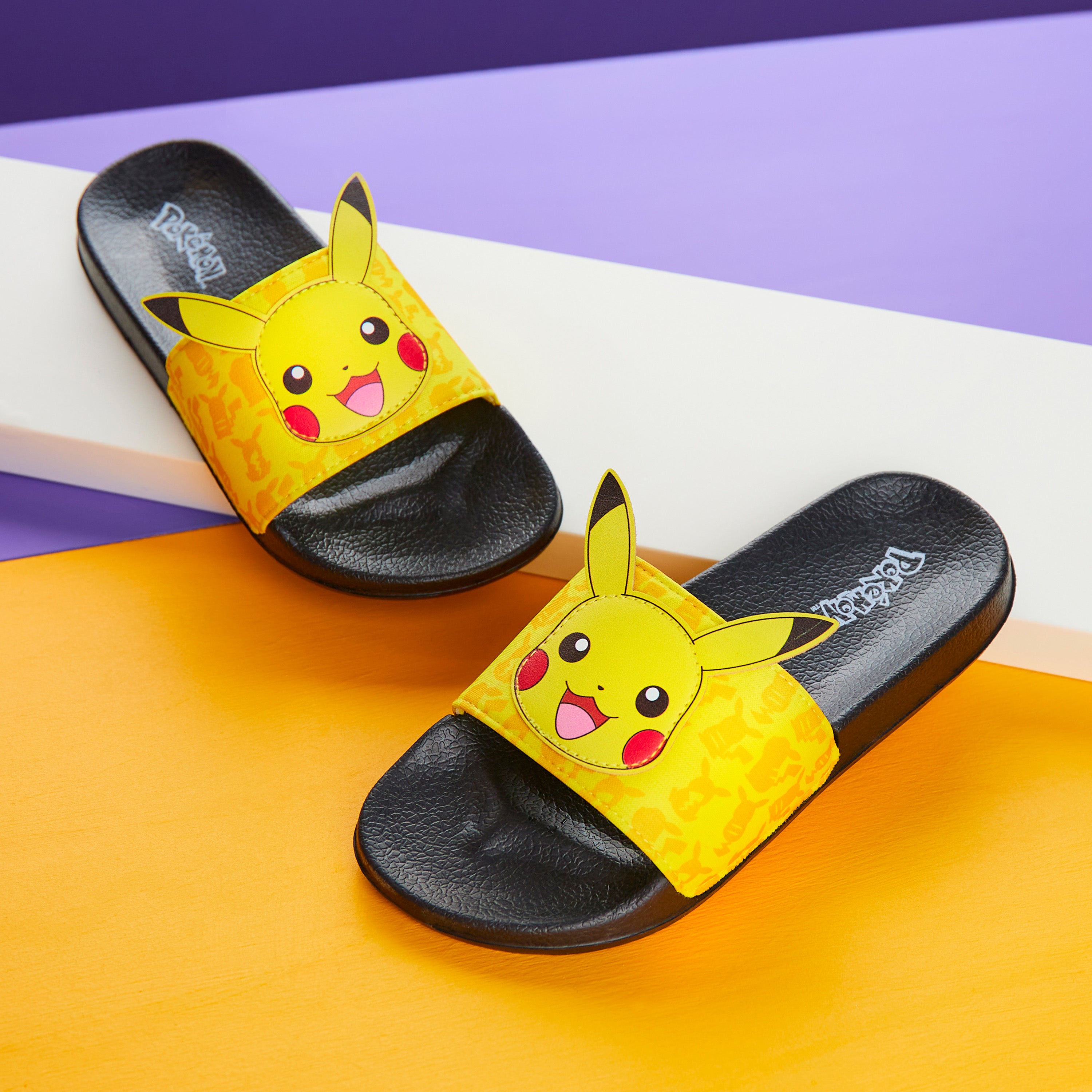 Pokemon Boys Sliders, Beach or Pool Shoes for Kids - Yellow - Get Trend