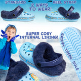 Bluey Kids Clogs with Removable Fur Lining & Charms Garden Shoes