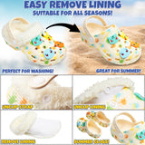 Pokemon Kids Clogs with Removable Fur Lining & Charms, Anime Gifts for Kids