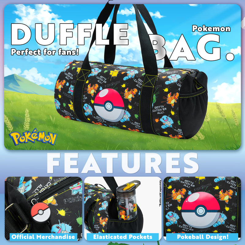 Pokemon Gym Bag for Kids, Pikachu Boys Duffle Bag Large