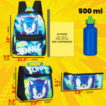 Sonic The Hedgehog Backpack Set 4 Pcs - Get Trend