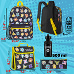 Pokemon Backpack Set 4 Pcs Water Bottle Backpack Pencil Case Insulated Lunch Bag - Get Trend