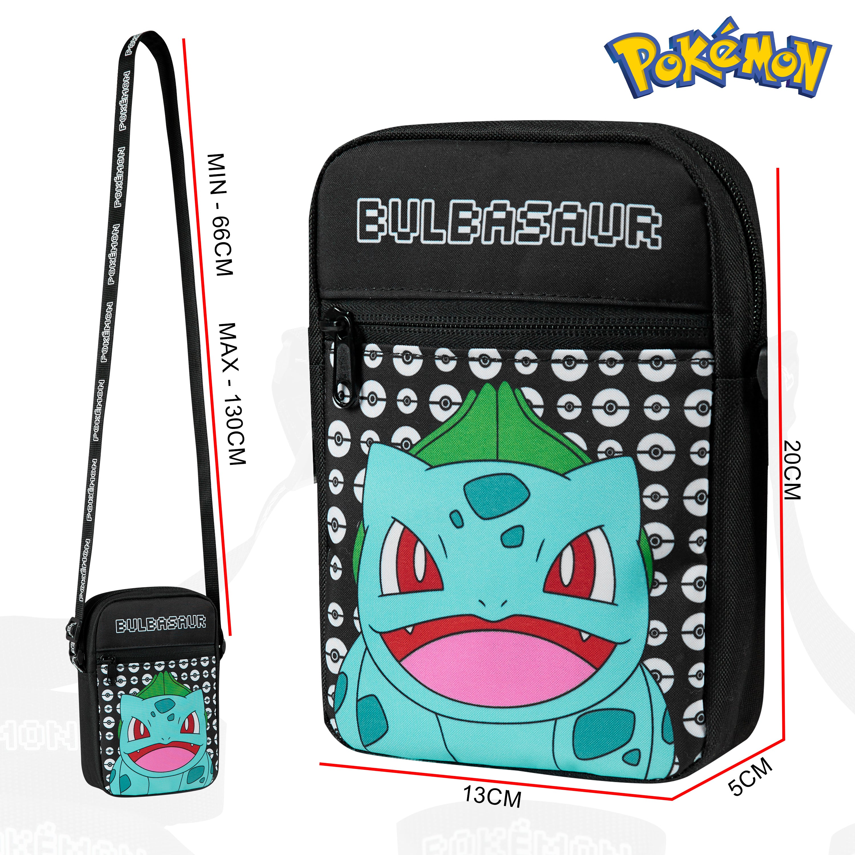 Pokemon Shoulder Bag Cross Body Bag for Kids - BULBASAUR - Get Trend