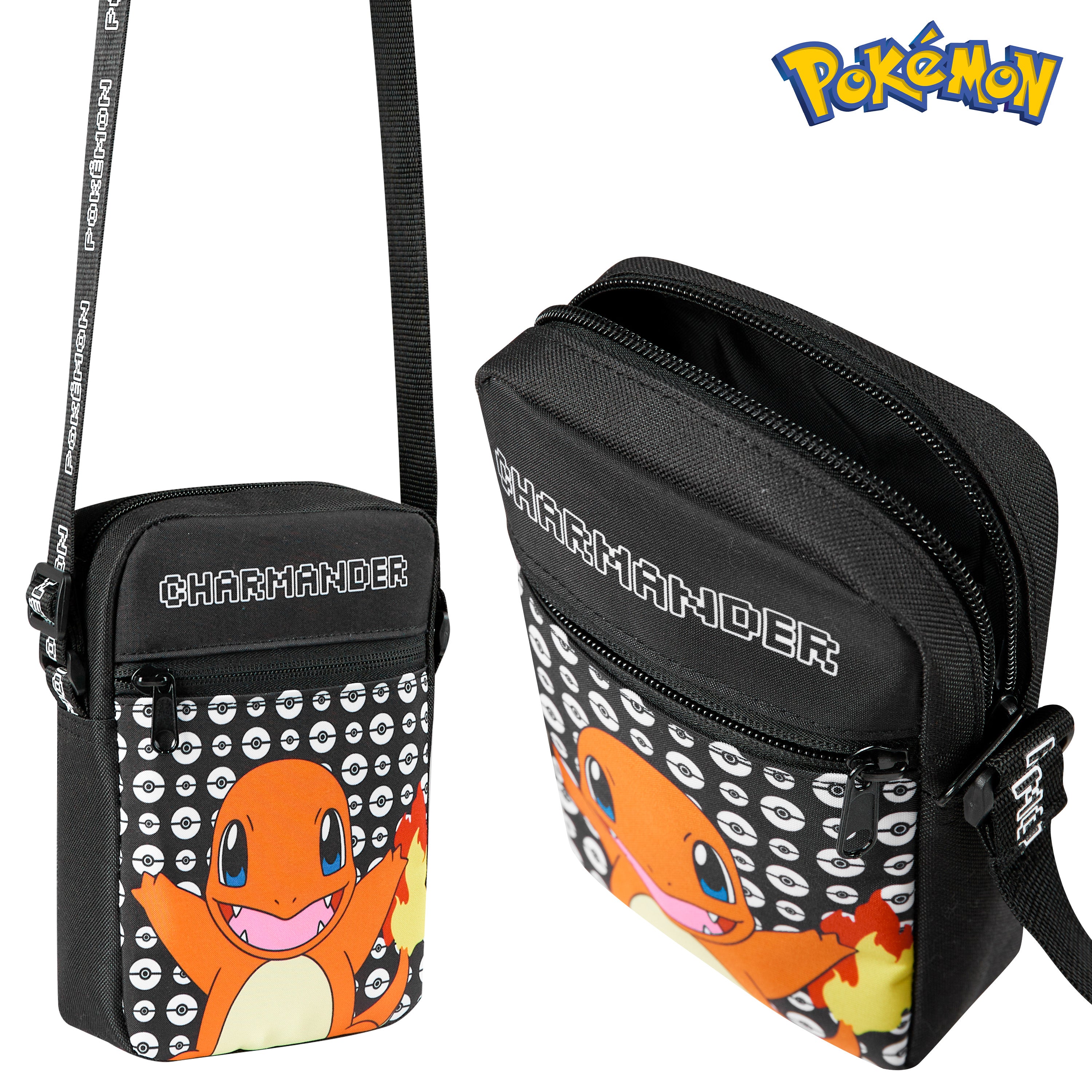 Pokemon Shoulder Bag Cross Body Bag for Kids - Adjustable Strap Kids Charmander - Get Trend