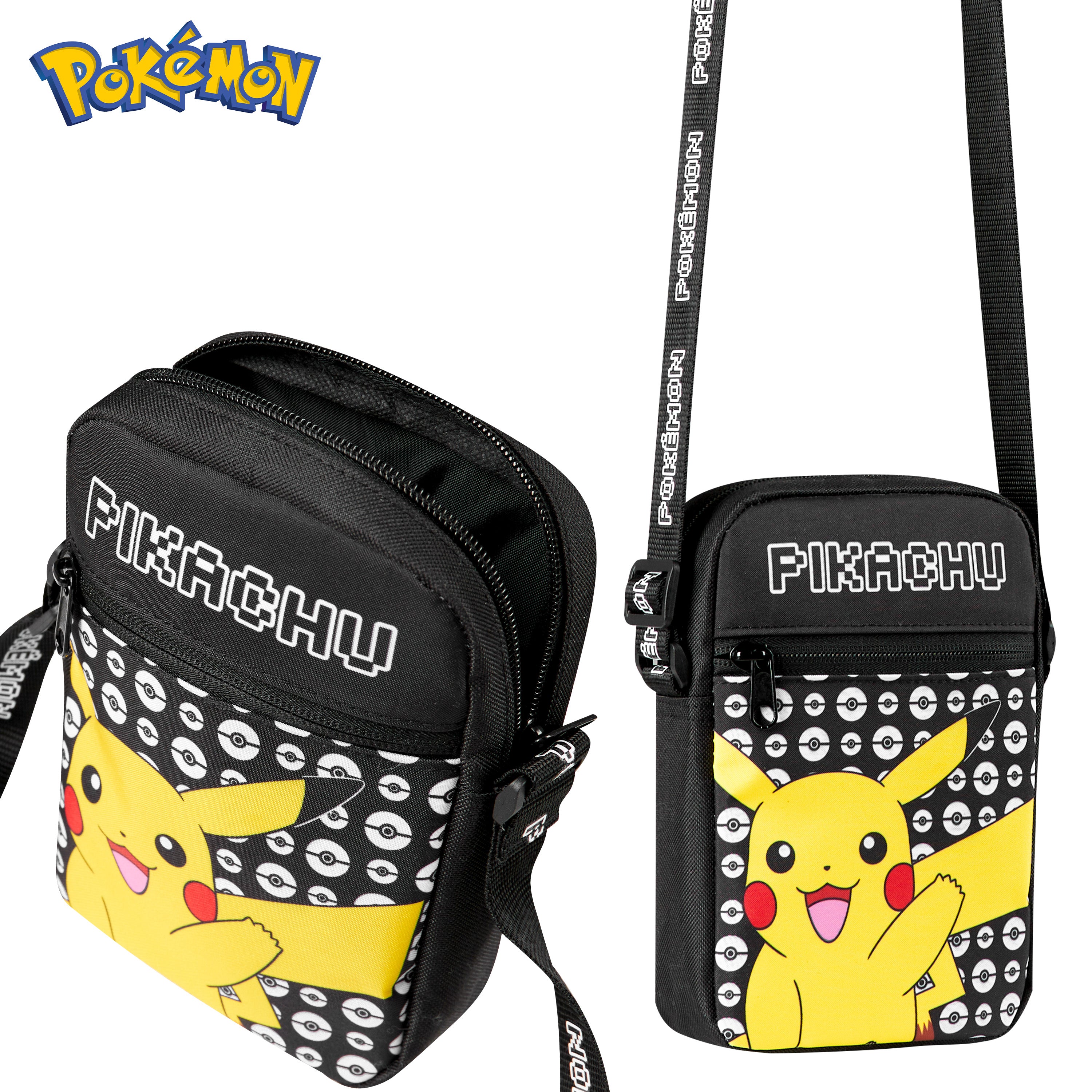 Pokemon Shoulder Bag Cross Body Bag for Kids - Adjustable Strap Kids Pikachu Small Travel Bag - Gamer Gifts - Get Trend