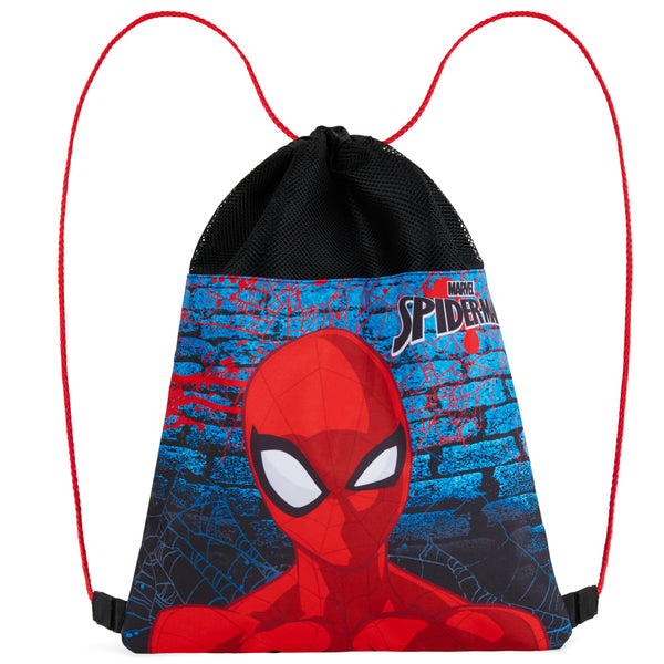 Disney Kids Drawstring Bags - Swimming Bag, School PE Bag - Spiderman