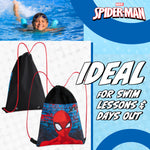 Disney Kids Drawstring Bags - Swimming Bag, School PE Bag - Spiderman - Get Trend