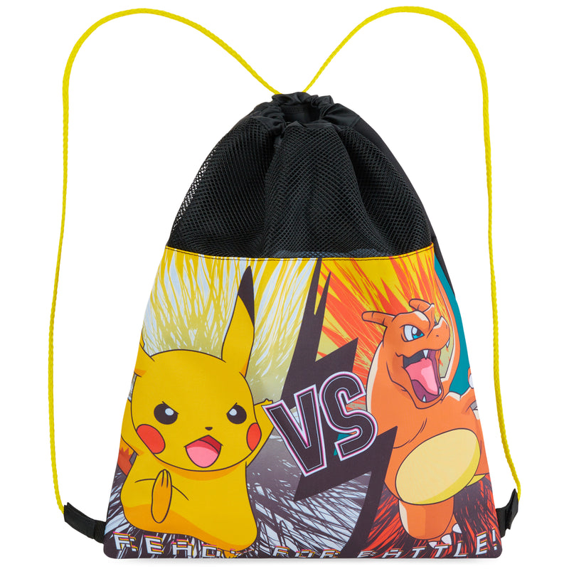 Pokemon Kids Drawstring Bags - Pikachu Swimming Bag, School, Sports, PE Bag - Get Trend