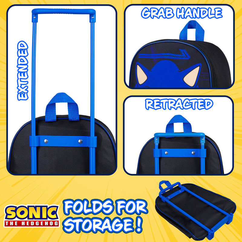 Sonic The Hedgehog Suitcase - Foldable Trolley Bag - Get Trend