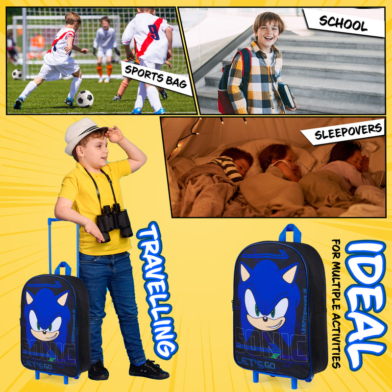 Sonic The Hedgehog Suitcase - Foldable Trolley Bag - Get Trend