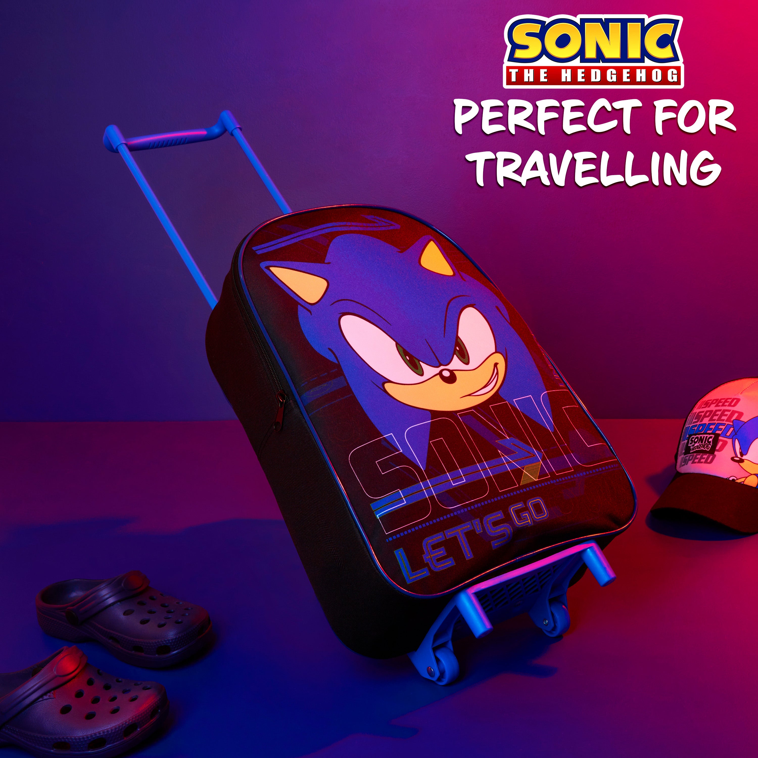 SONIC THE HEDGEHOG Suitcase - Foldable Trolley Bag 39 x 27cm 10.5 litres - Get Trend