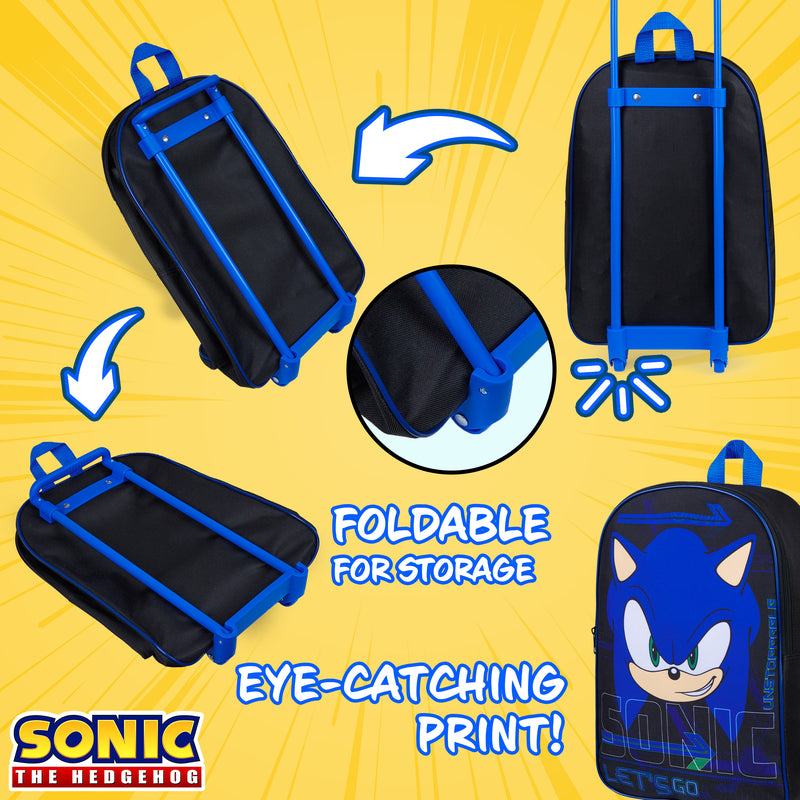 Sonic The Hedgehog Suitcase - Foldable Trolley Bag