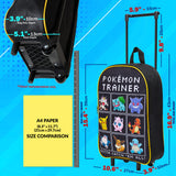 Pokemon Kids Foldable Trolley Suitcase 39 x 27cm, 10.5 litres 2 Wheels Extendable Handle