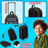 Pokemon Kids Foldable Trolley Suitcase 39 x 27cm, 10.5 litres 2 Wheels Extendable Handle