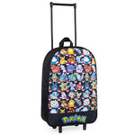 Pokemon Kids Foldable Trolley Suitcase - Black AOP - Get Trend