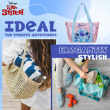 Disney Stitch Womens Tote Bag - Large Zipped Overnight or Beach Bag - Stitch Gifts - Get Trend