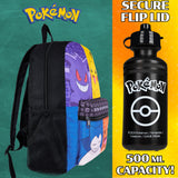 Pokemon Kids Backpack Set, 4 Pcs School Supplies Rucksack Insulated Lunch Bag