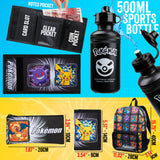 Pokemon Backpack Set 4 Pcs Water Bottle Backpack Pencil Case Insulated Lunch Bag or Wallet Anime School Supplies Travel (Multi 4 Pcs Set) - Get Trend