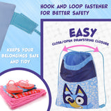 Bluey Drawstring Swim Bag for Kids, String Swimming Bag, School, Sports, Travel, PE Bag