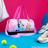 Bluey Sports Bag, Spacious Weekend Bag Duffel Bag Holdall with Zipped Pockets, Travel Essentials, Sports, Dance (Pink)