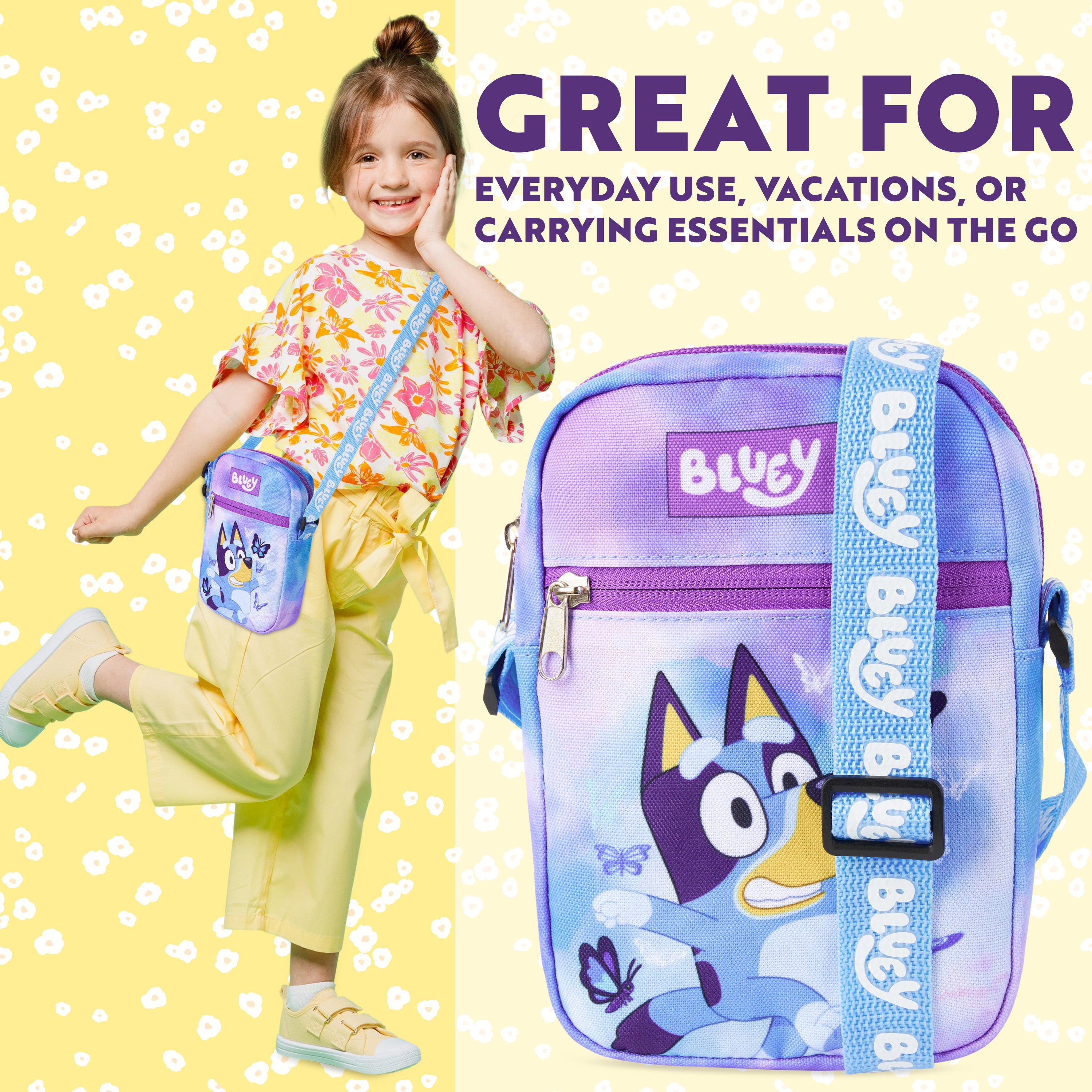 Bluey Handbag for Girls Cute Cross Body Bag with Adjustable Strap for Shopping Days Out Holiday Gifts for Girls - Get Trend