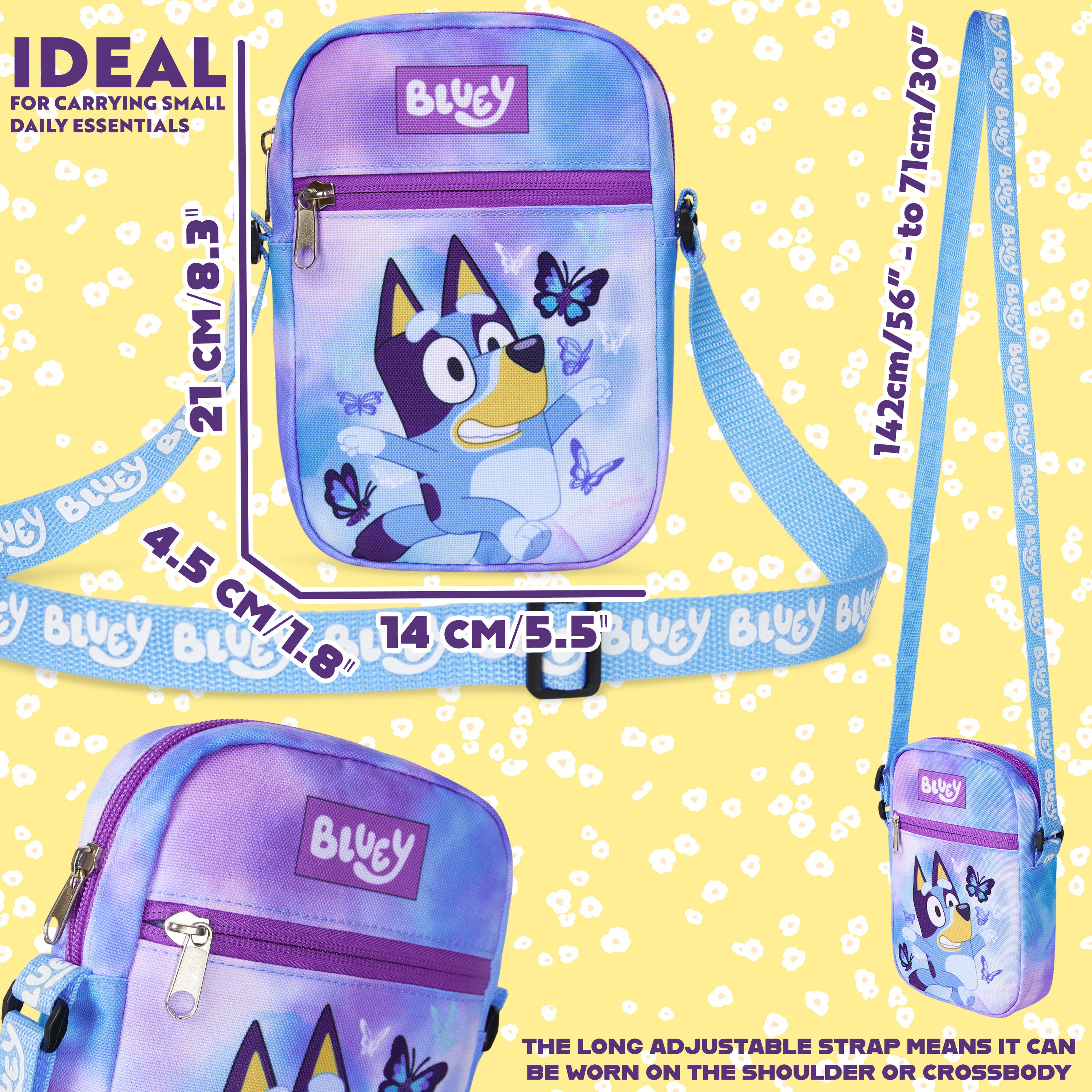 Bluey Handbag for Girls Cute Cross Body Bag with Adjustable Strap for Shopping Days Out Holiday Gifts for Girls - Get Trend