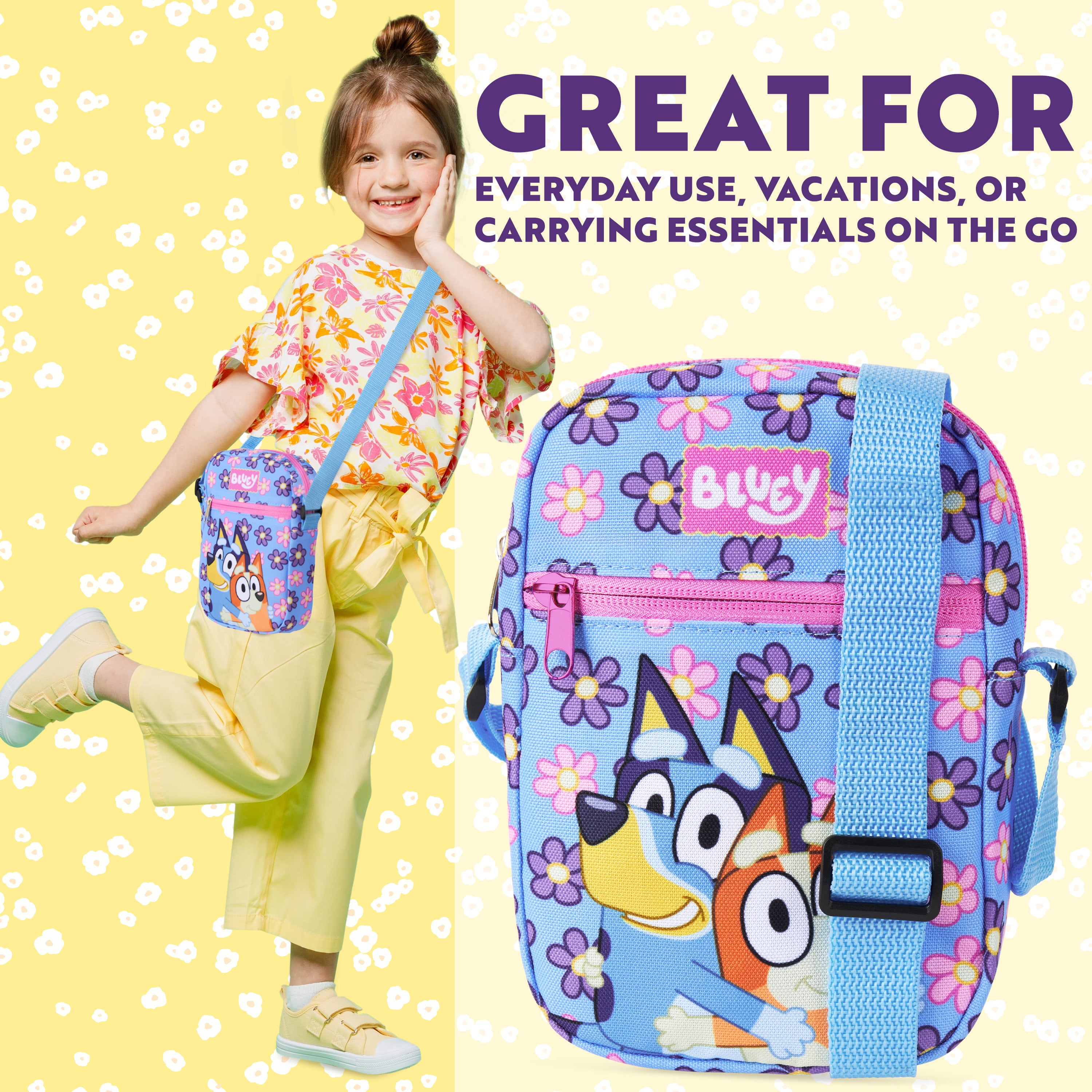 Bluey Handbag for Girls Cute Cross Body Bag with Adjustable Strap for Shopping Days Out Holiday Gifts for Girls - Get Trend