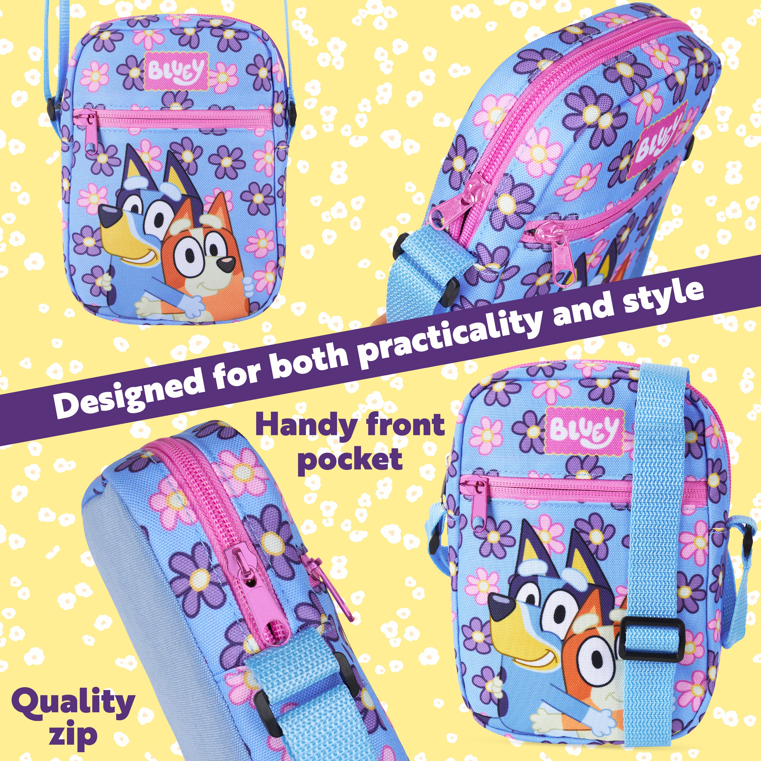 Bluey Handbag for Girls Cute Cross Body Bag with Adjustable Strap for Shopping Days Out Holiday Gifts for Girls - Get Trend
