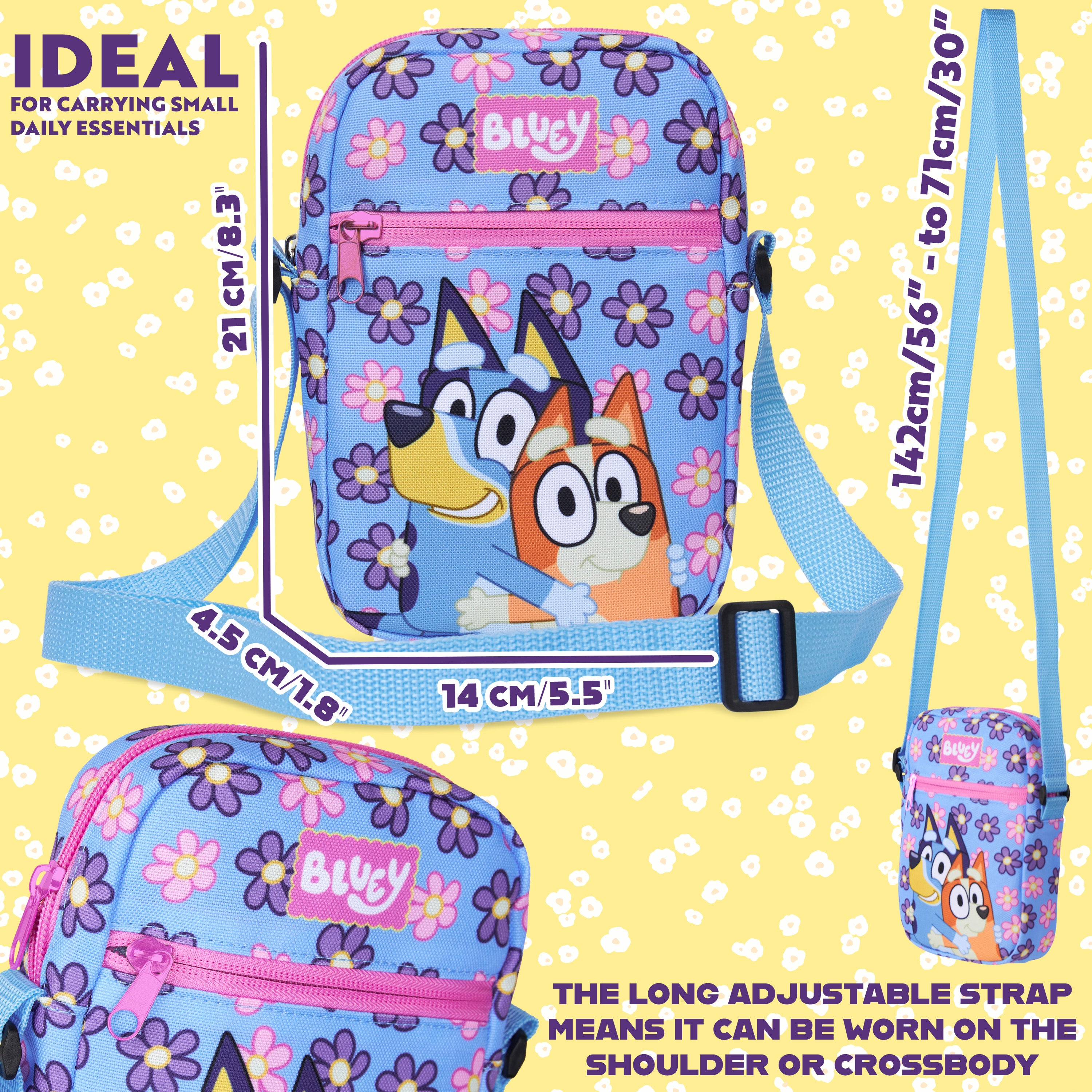 Bluey Handbag for Girls Cute Cross Body Bag with Adjustable Strap for Shopping Days Out Holiday Gifts for Girls - Get Trend
