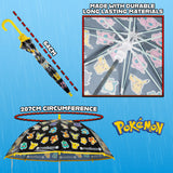 Pokemon Stick Umbrella for Kids Pikachu Folding Dome Umbrella Lightweight Design