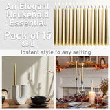 gold pack of 15 candles for instant style