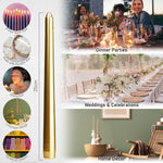 gold Decorative Dinner Candles for Restaurant Home Christmas