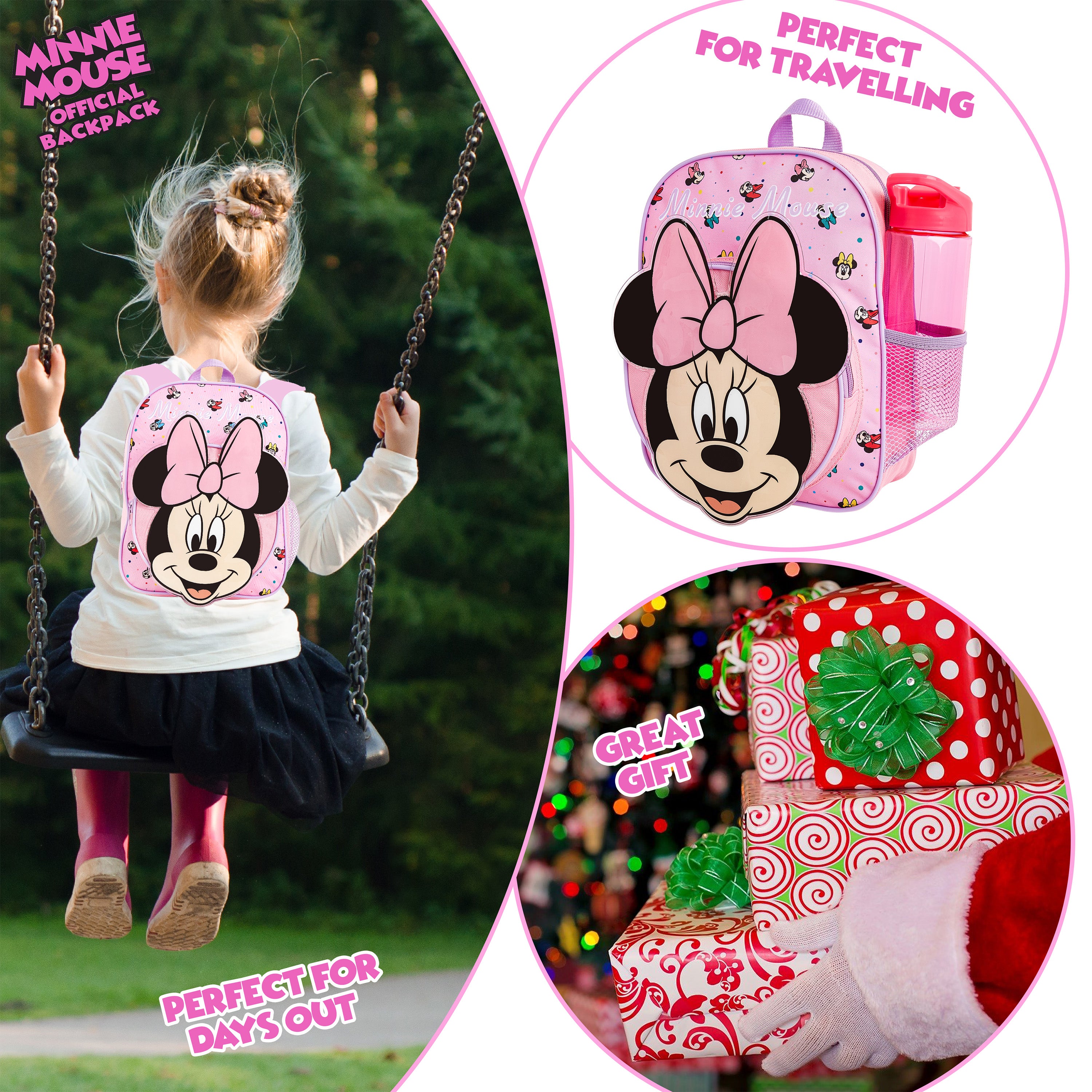Disney Minnie Mouse Backpack Girls Rucksack for Toddlers Nursery Preschool - Get Trend