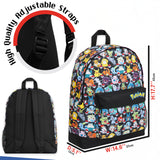 Pokemon Backpack for Kids Teenagers Pikachu Rucksack School Bag with Zipped Pockets