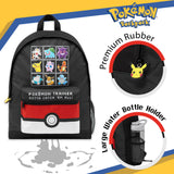 Pokemon Backpack for Kids Teenagers Pikachu Rucksack School Bag with Zipped Pockets