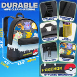 Pokemon Backpack for Kids Teenagers Pikachu Rucksack School Bag with Zipped Pockets Adjustable Straps Charizard Daypack for Travel Sports Anime Gifts - Get Trend