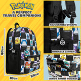 Pokemon Kids Backpack with Water Bottle Pocket for School, Sports, Travel - Anime Gifts