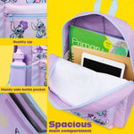 Disney Stitch Backpack Set 4 Pcs with Water Bottle Pencil Case Lunch Bag School Bag School Supplies Travel Stitch Gifts - Get Trend