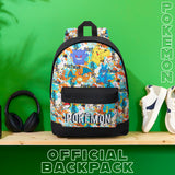 Pokemon Backpack for Kids Teenagers Pikachu Rucksack School Bag with Zipped Pockets Adjustable Straps Charizard Daypack for Travel Sports Anime Gifts - Get Trend
