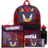 SONIC THE HEDGEHOG Backpack Set 4 Pcs Water Bottle Backpack Pencil Case