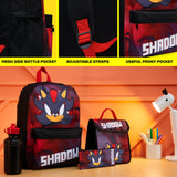 SONIC THE HEDGEHOG Backpack Set 4 Pcs Water Bottle Backpack Pencil Case
