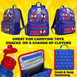 Marvel Spiderman Backpack Set 4 Pcs Water Bottle Pencil Case Lunch Bag or Wallet Keyring Travel School School Supplies (Spidey) - Get Trend