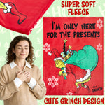 The Grinch Blanket Soft Cosy Christmas Fleece Hooded Blanket Throw Festive Bedroom Decor Plush Fleece Blanket Comforter for Bedroom Travel, Xmas Gifts (Green) - Get Trend