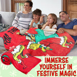 The Grinch Blanket Soft Cosy Christmas Fleece Hooded Blanket Throw Festive Bedroom Decor Plush Fleece Blanket Comforter for Bedroom Travel, Xmas Gifts (Green) - Get Trend