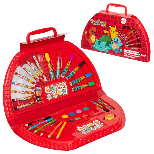 Pokemon Art Set for Kids, Watercolours Crayons Markers Colouring Pencils - Art Supplies